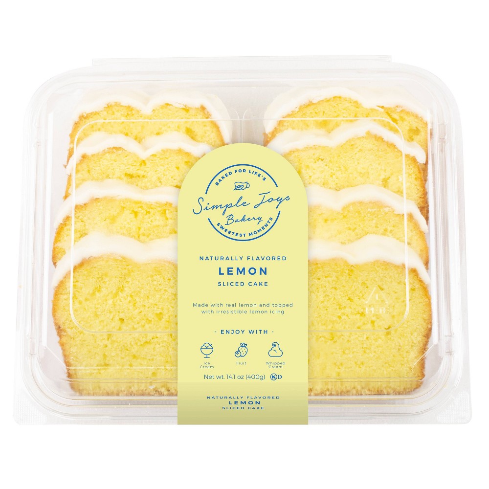 Simple Joys Bakery Iced Lemon Sliced Loaf Cake - 14.1oz