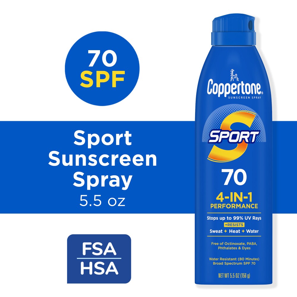 Coppertone Sport Sunscreen Spray, Broad Spectrum SPF 70
