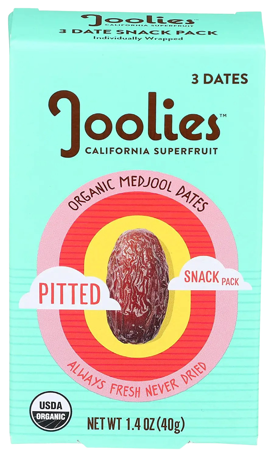 Pitted Organic Medjool Dates Snack Pack
