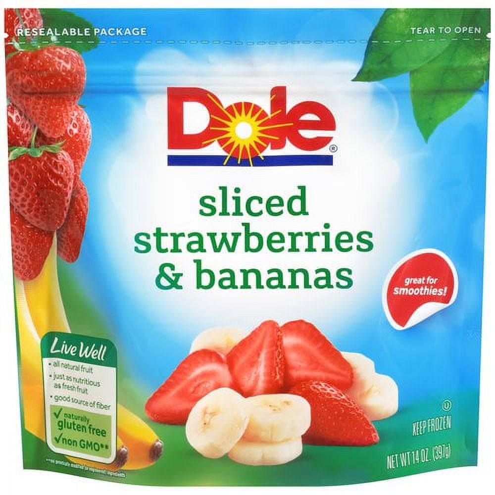 Sliced Strawberries & Bananas