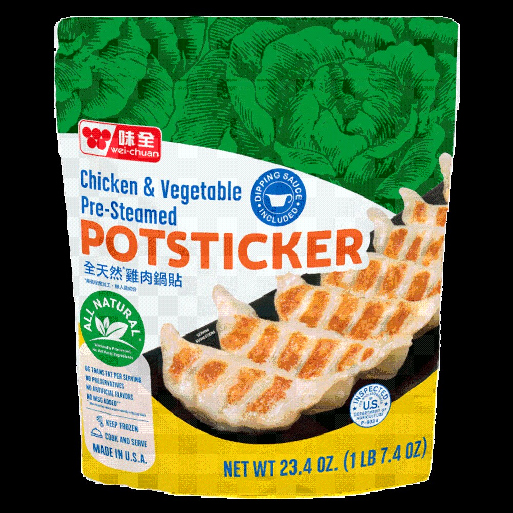 Pre-Steamed Chicken and Vegetable Potstickers