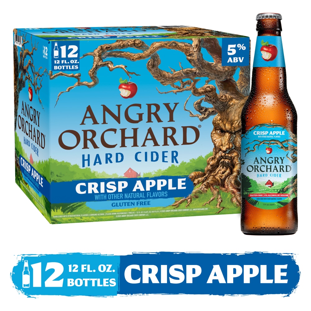 Photo of Angry Orchard Crisp Apple Hard Cider 12oz 12 Pack Bottles