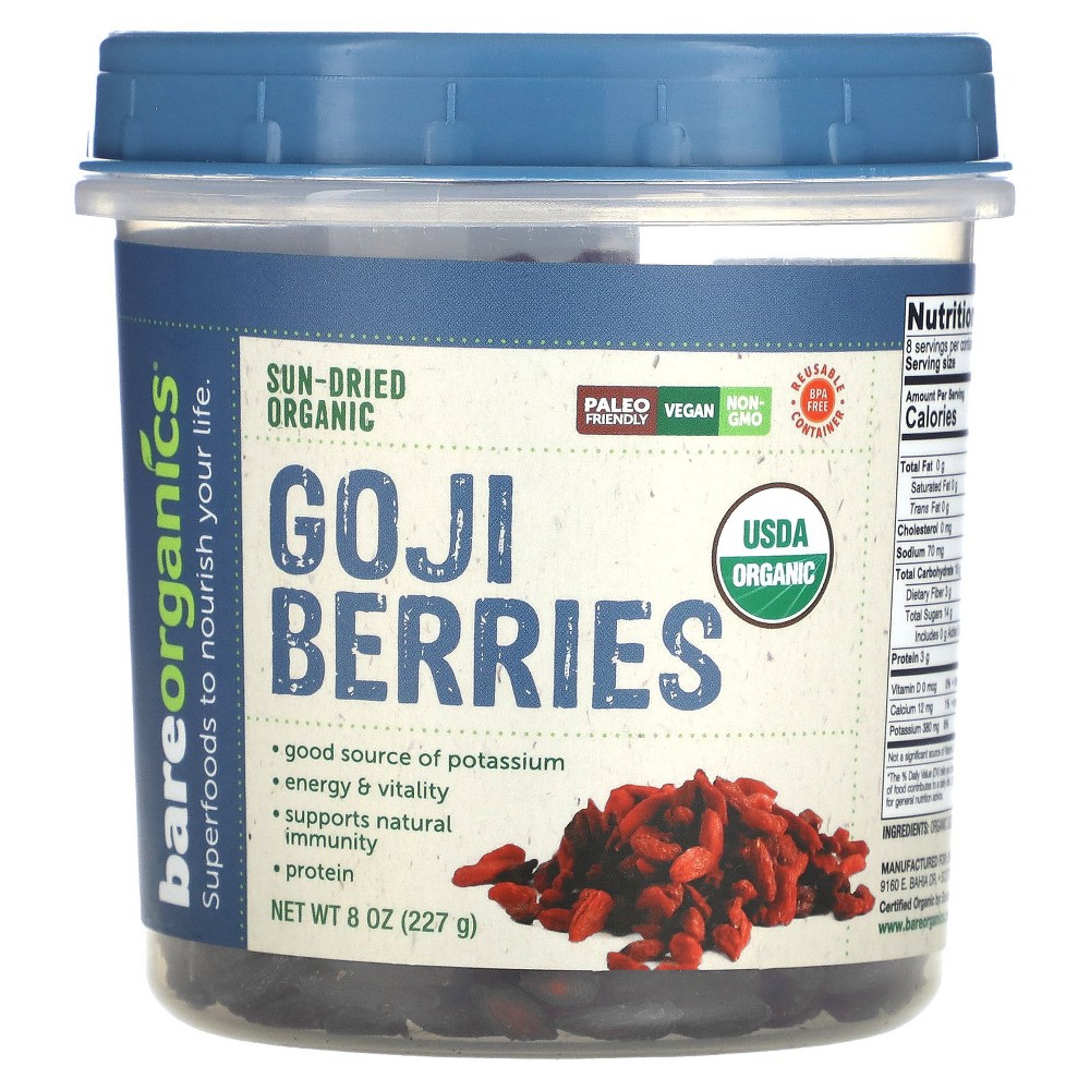 100% Raw Organic Powder, Goji Berries