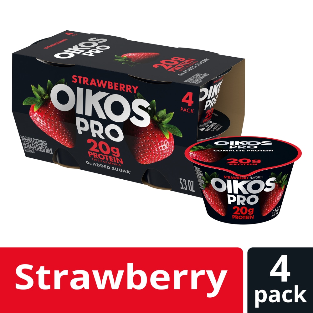 Photo of Oikos Pro Strawberry Flavored 4 Pack Yogurt