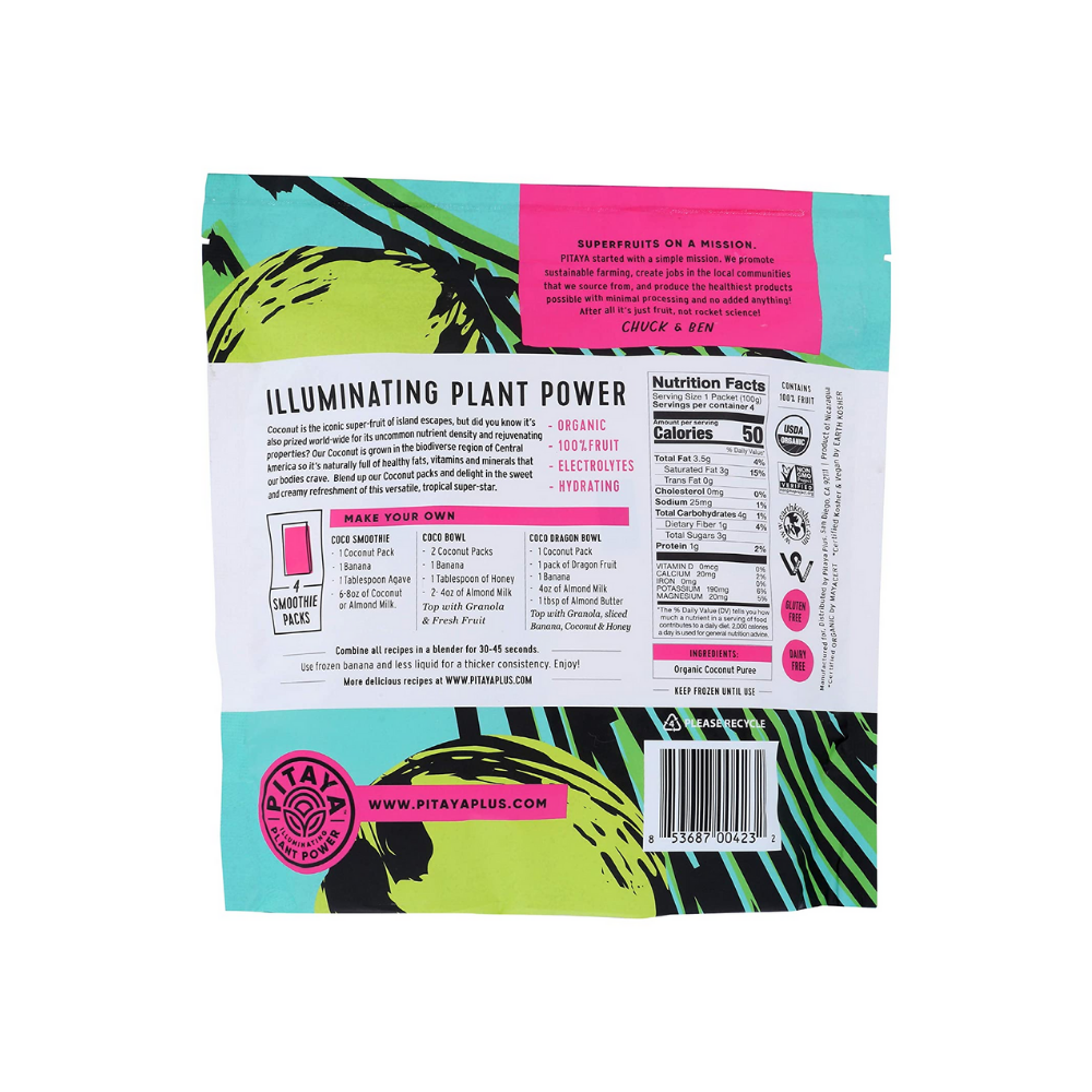 Photo of Pitaya Foods Plus Frozen Organic Coconut Smoothie Packs - 14oz