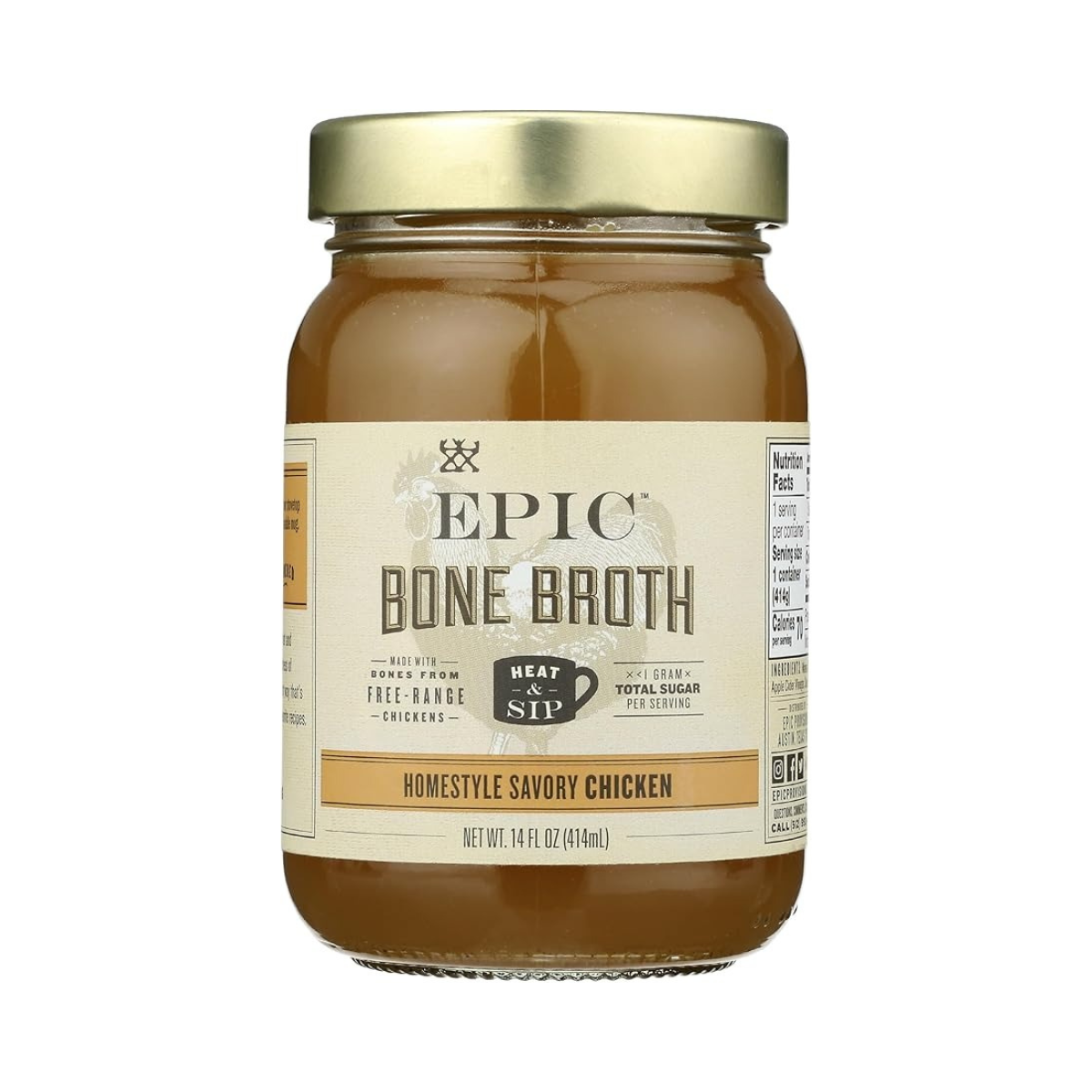 Photo of Epic Homestyle Savory Chicken Bone Broth 14 Fl Oz