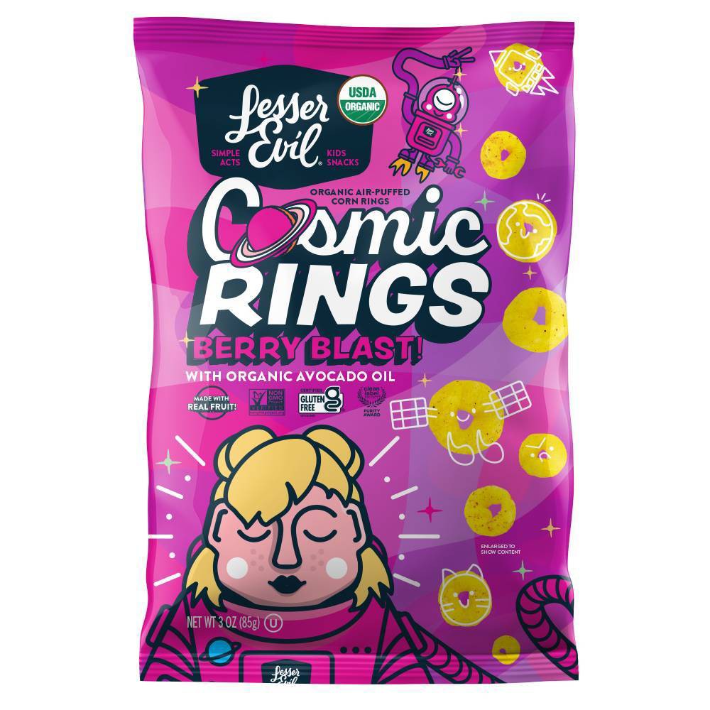 LesserEvil Cosmic Rings Berry Blast - 3oz