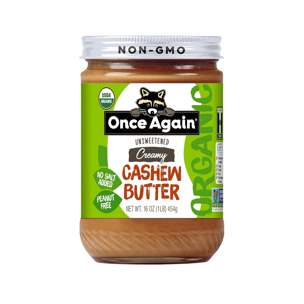 Creamy Unsweetened Cashew Butter, Creamy Unsweetened