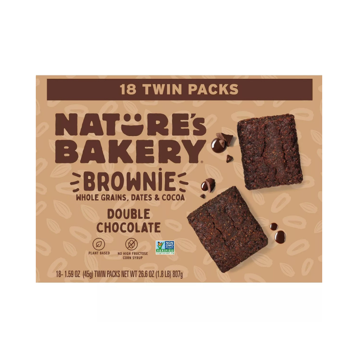 Photo of Nature's Bakery Double Chocolate Brownie - 26.6oz/18ct