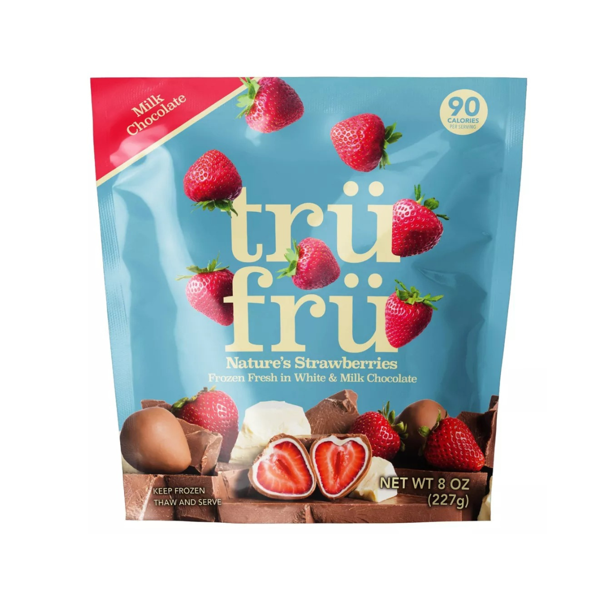 Photo of Tru Fru Strawberries In White & Milk Chocolate, 8 Ounce