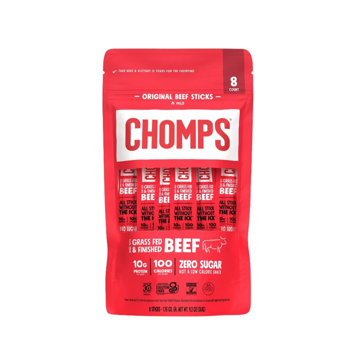 Chomps Original Beef Meat Sticks - 9.2oz/8ct