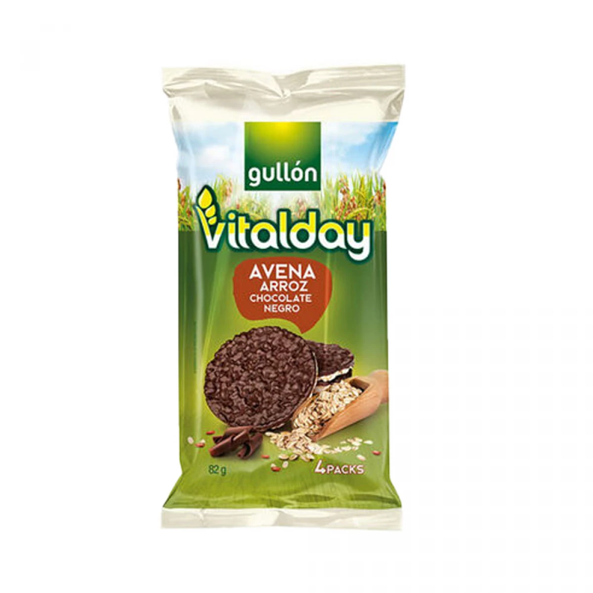 TORTITAS ARROZ/AVEN/CHOC.VITALD.GULL 82G