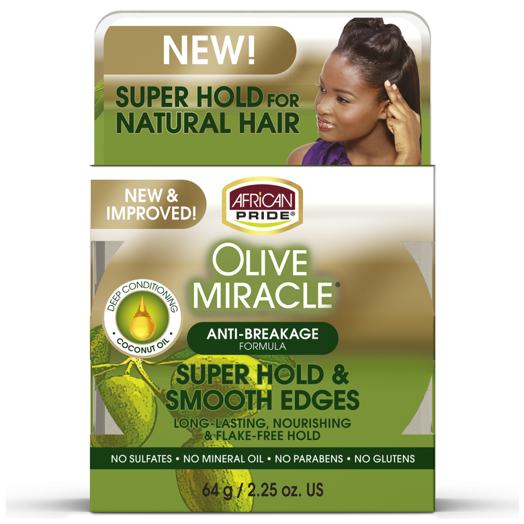Photo of African Pride Olive Miracle Silky Smooth Edges Hair Gel, 2.25 Oz