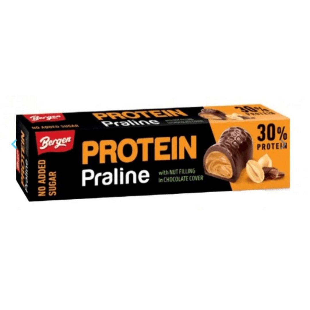 Protein Praline with Nut Filling in Chocolate Cover