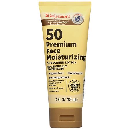 Walgreens Vegan Face Sunscreen SPF 50 - 3.0 Fl Oz