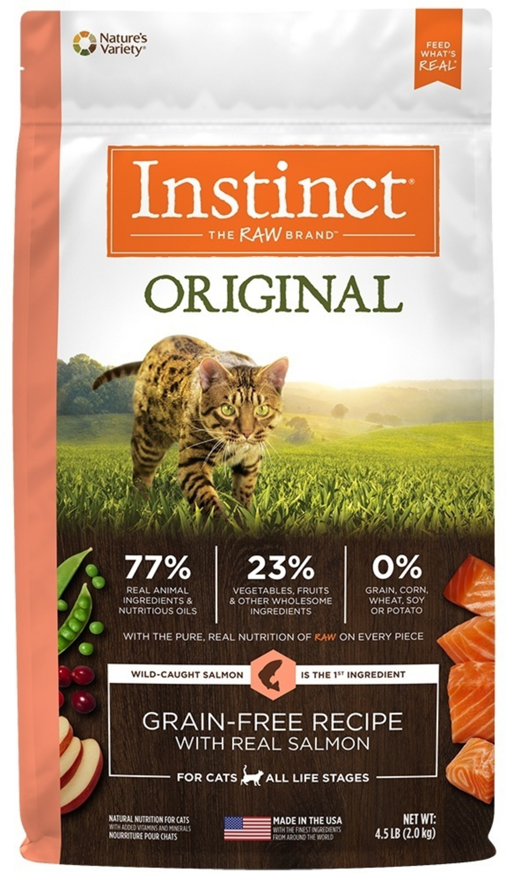 Nature's Variety Instinct Original Grain Free Salmon Recipe Natural Dry Cat Food