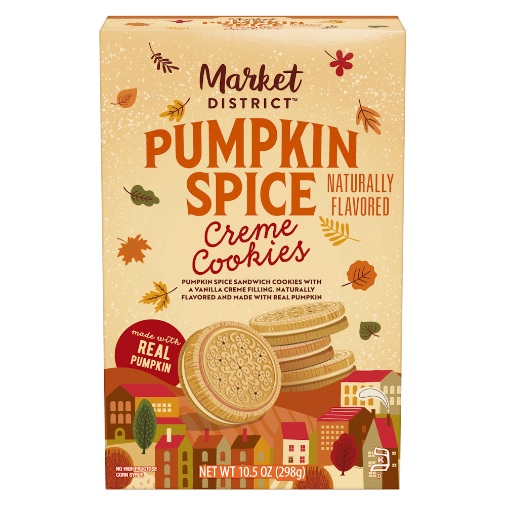 Pumpkin Spice Flavored Creme Cookies, Pumpkin Spice