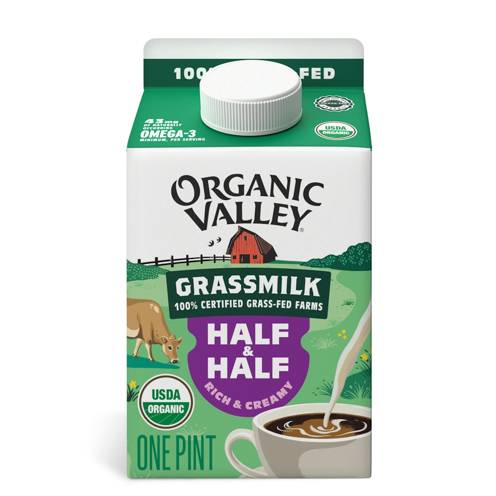 Photo of Organic Valley Grassmilk Half & Half, Pint