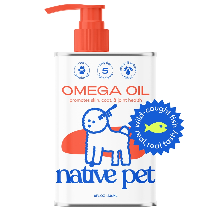 Native Pet Pump Bottle Omega Oil For Dogs - Fish - 8oz