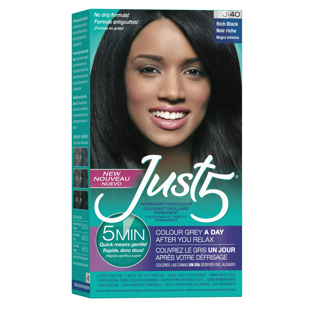 Photo of Just 5 Women's Minute Permanent Hair Color, Rich Black