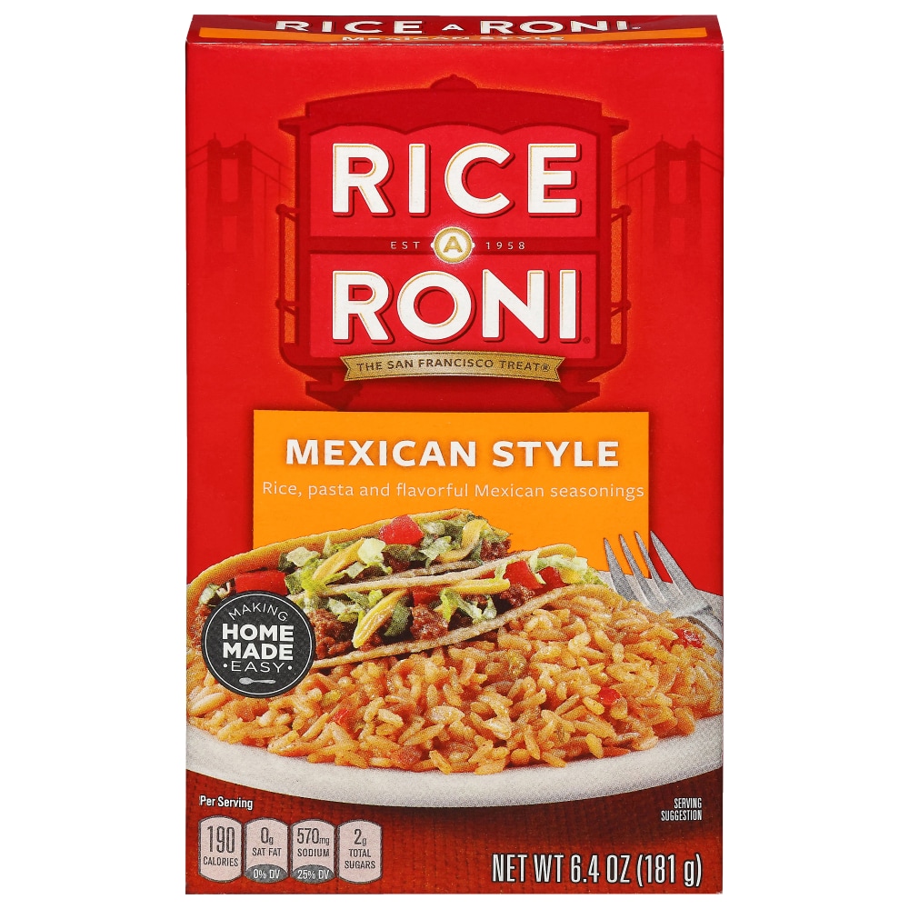 Rice-A-Roni Mexican Style And Pasta Mix, 6.4 Ounce