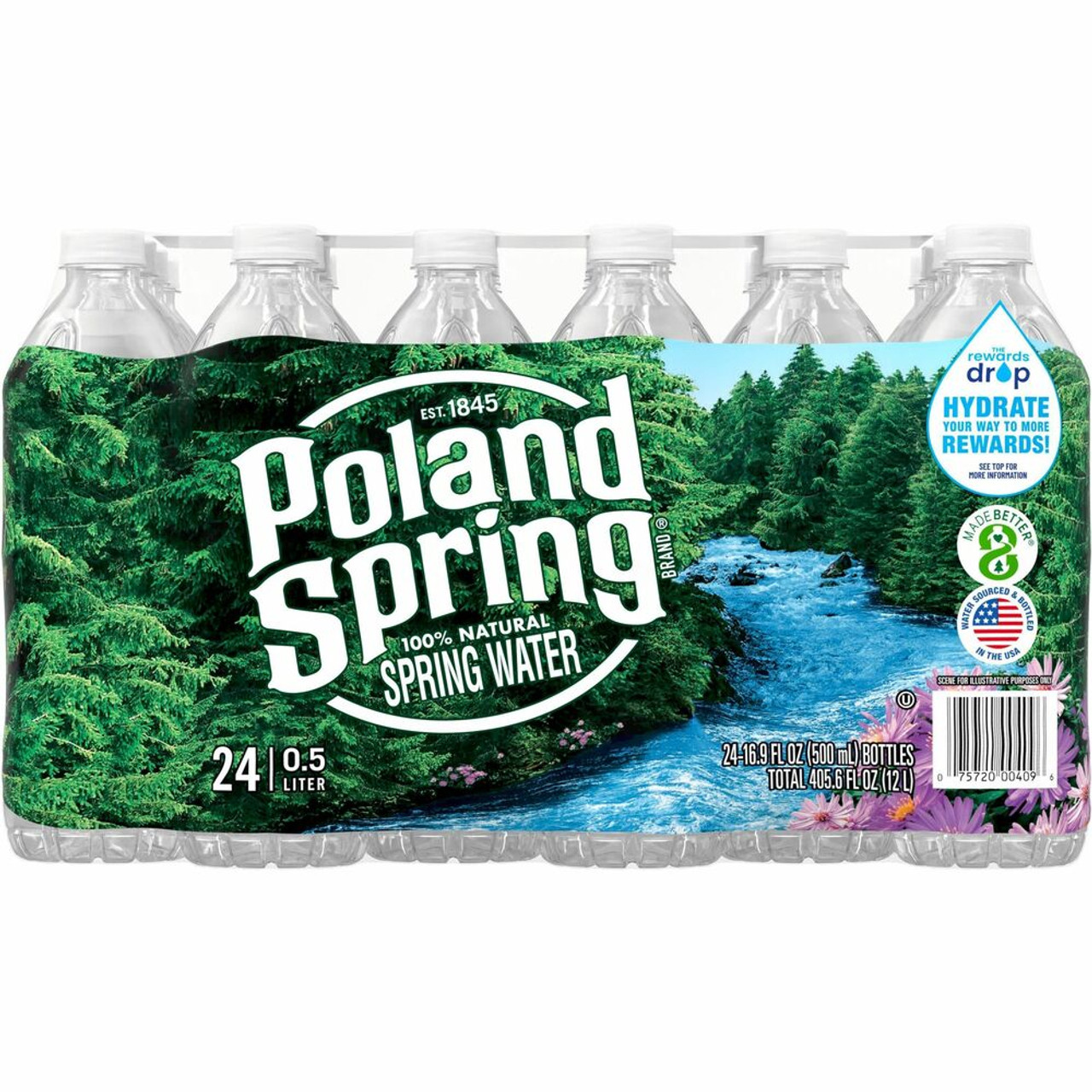 Photo of Poland Spring 100% Natural Water, 16.9 Fl Oz