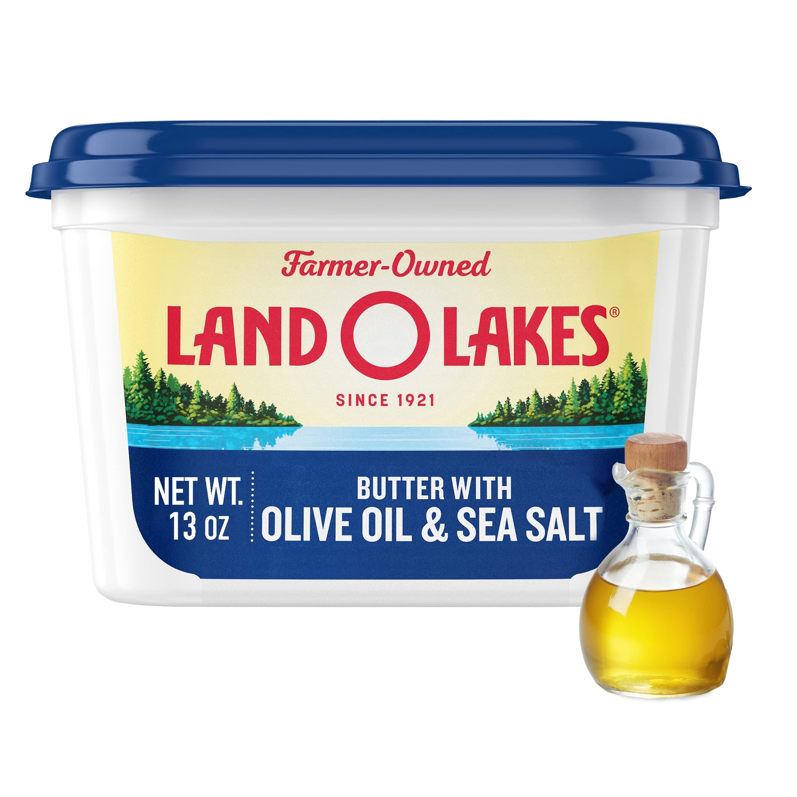Land O' Lakes Butter With Olive Oil And Sea Salt Spread, 13 Oz Tub