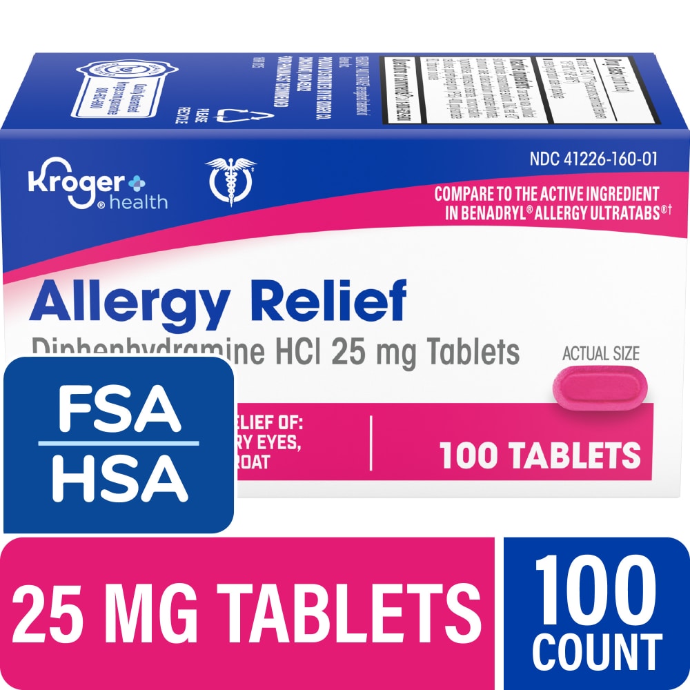 Kroger Allergy Tablets 25 Mg