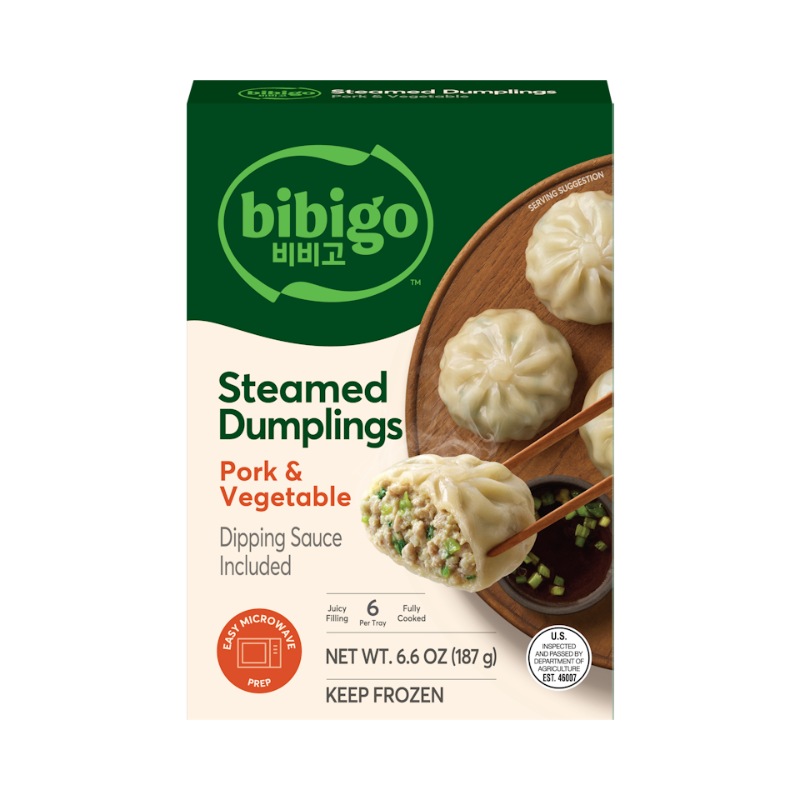 Photo of Bibigo Korean Style Pork & Vegetable Steamed Dumplings 6.6 Oz. Box