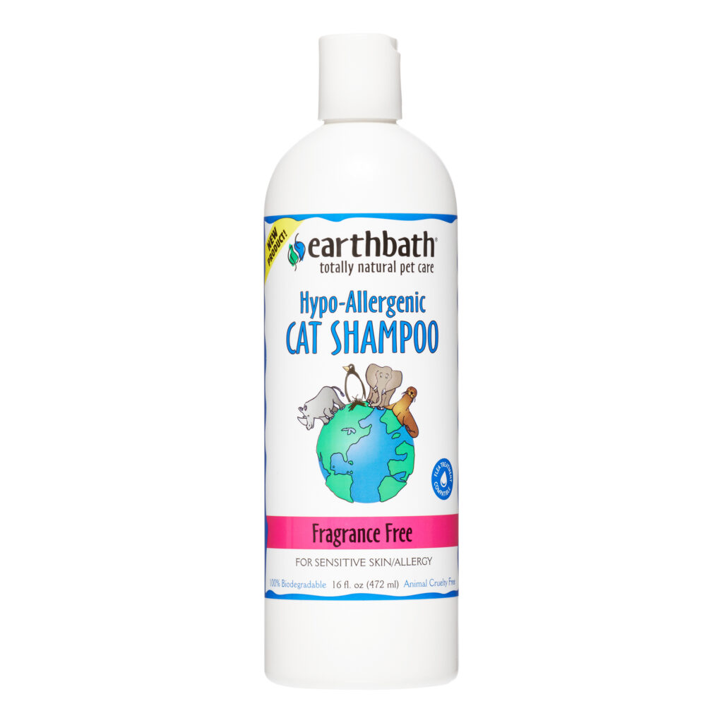 Earthbath Hypoallergenic Cat Shampoo, Fragrance Free 16oz