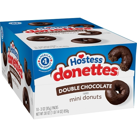 Hostess 10pk 3oz Mini Donettes Double Chocolate Box (888109130275) Unit (888109050030)