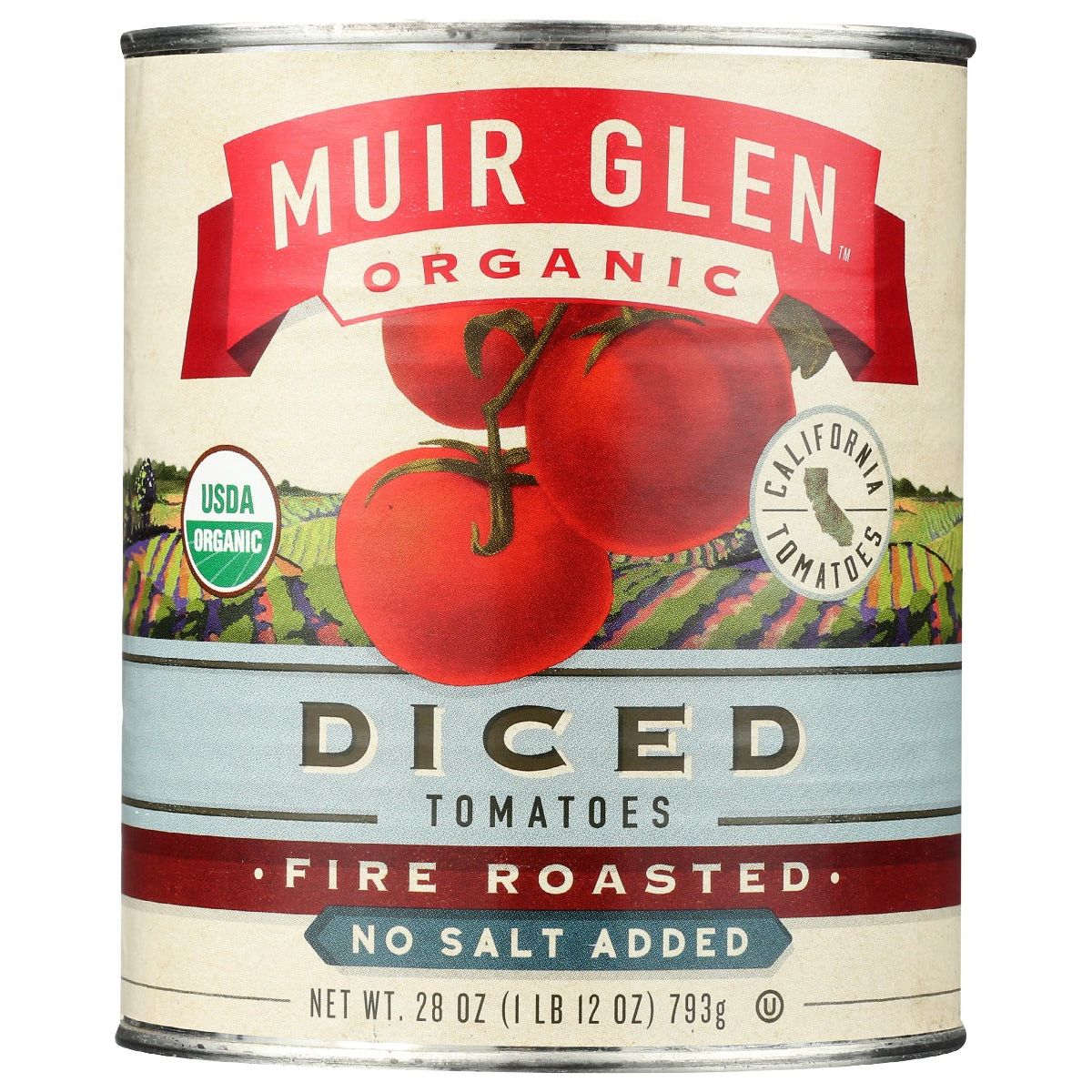 Muir Glen Organic Diced Tomatoes Fire Roasted No Salt
