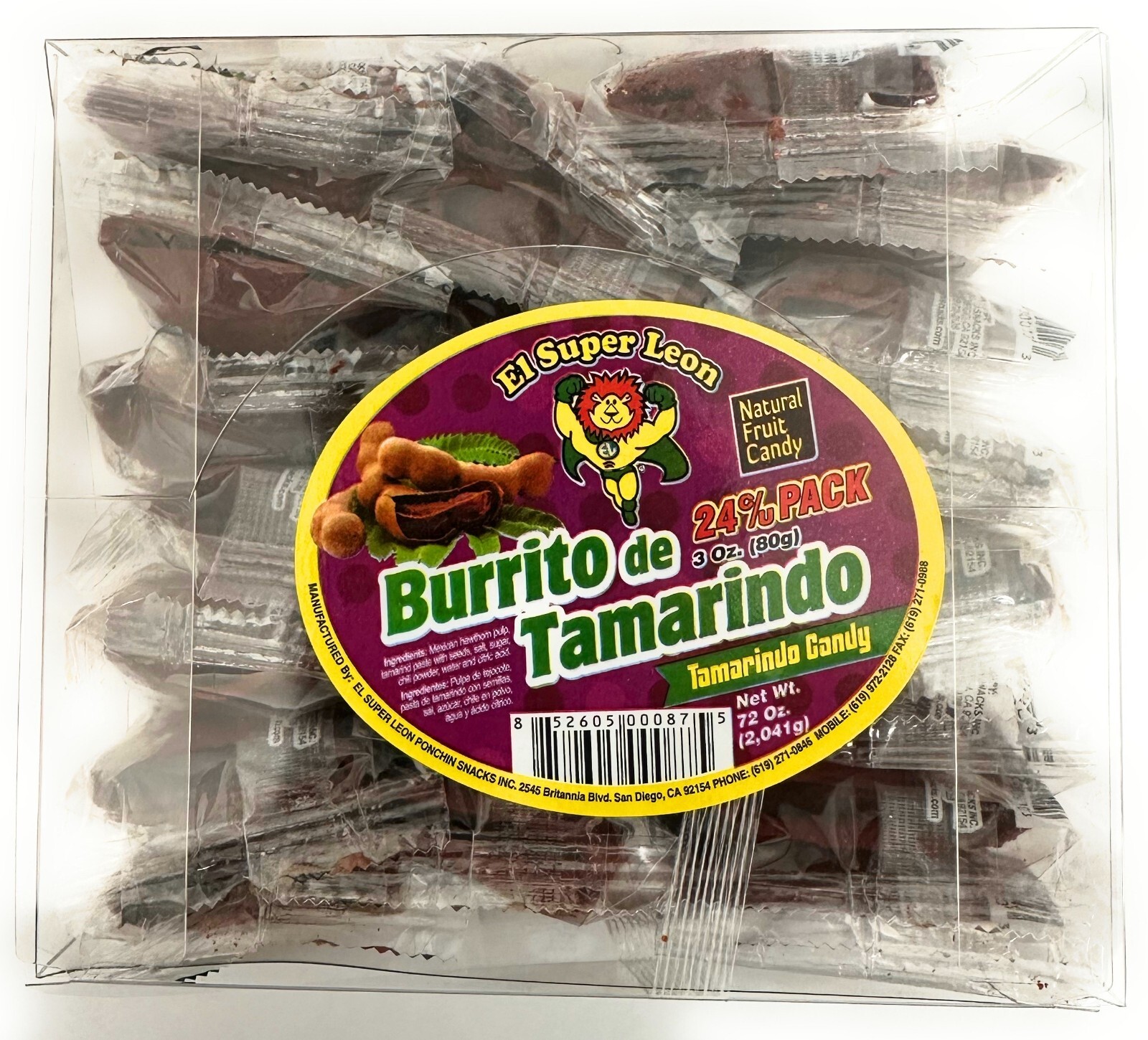 El Super Leon Burrito De Tamarindo 3oz