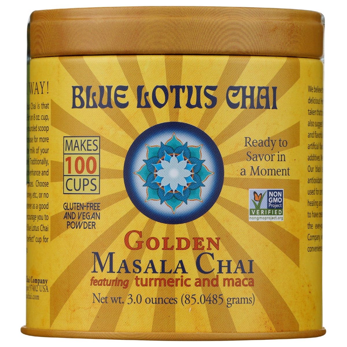 Photo of Blue Lotus Chai Masala Golden - Case Of 6 - 3 Oz