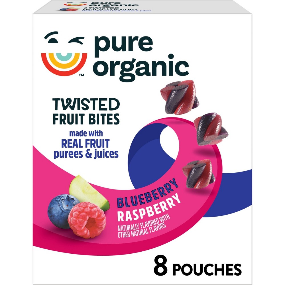 Pure Organic Twisted Fruit Snacks Blueberry Raspberry - 5.6oz/8ct — UPC ...