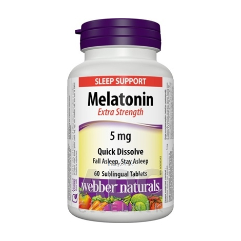 Webber Naturals Extra Strength Melatonin 5mg X 60 Tablets
