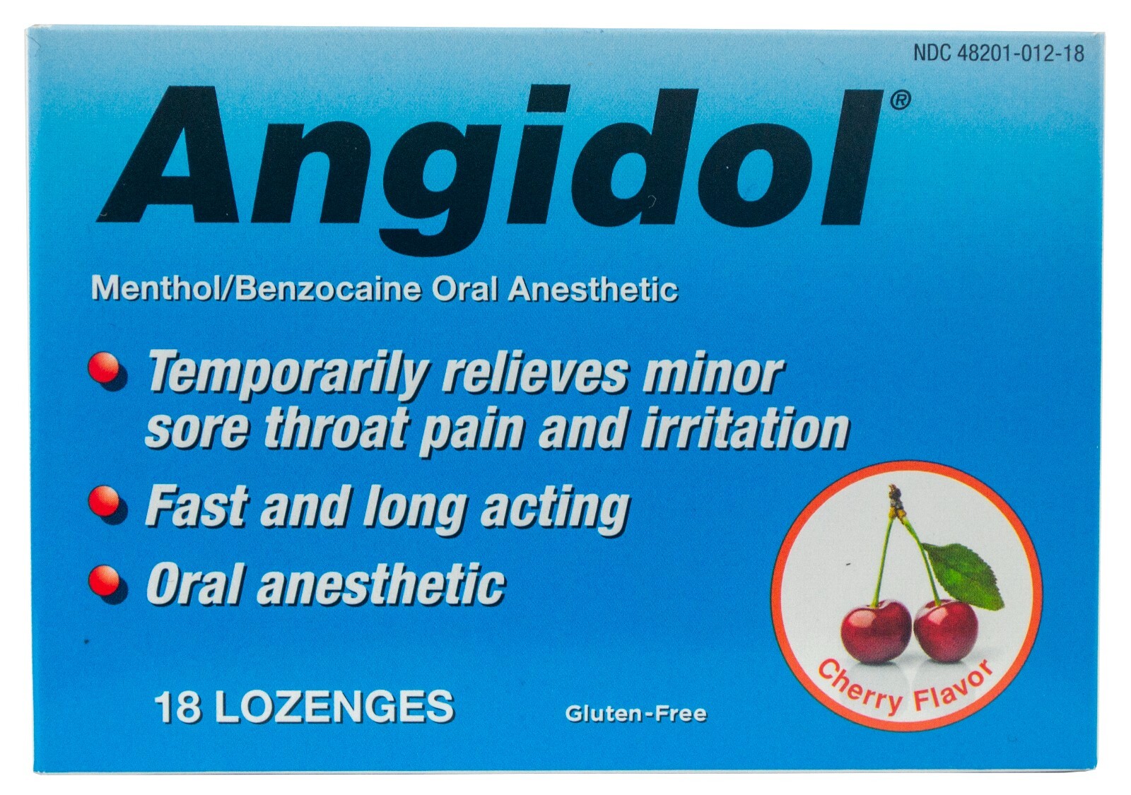 Angidol Cherry Flavor Throat 18 Lozenges