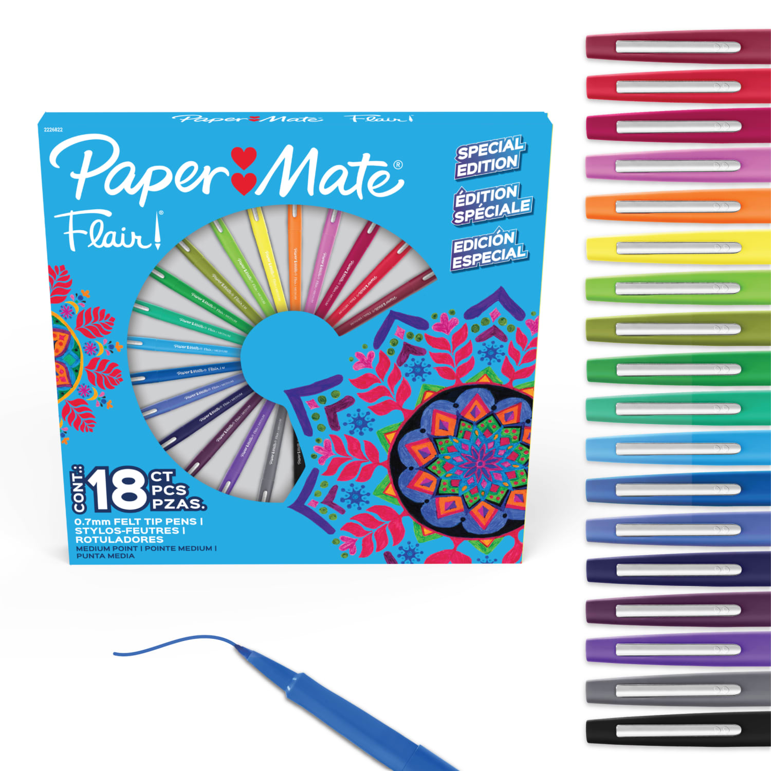 Photo of Paper Mate Flair Felt Tip Pens Medium Point (0.7mm) Assorted Colors