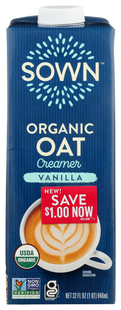 Photo of Sown Oat Creamer, Organic, Vanilla 32 Fl Oz