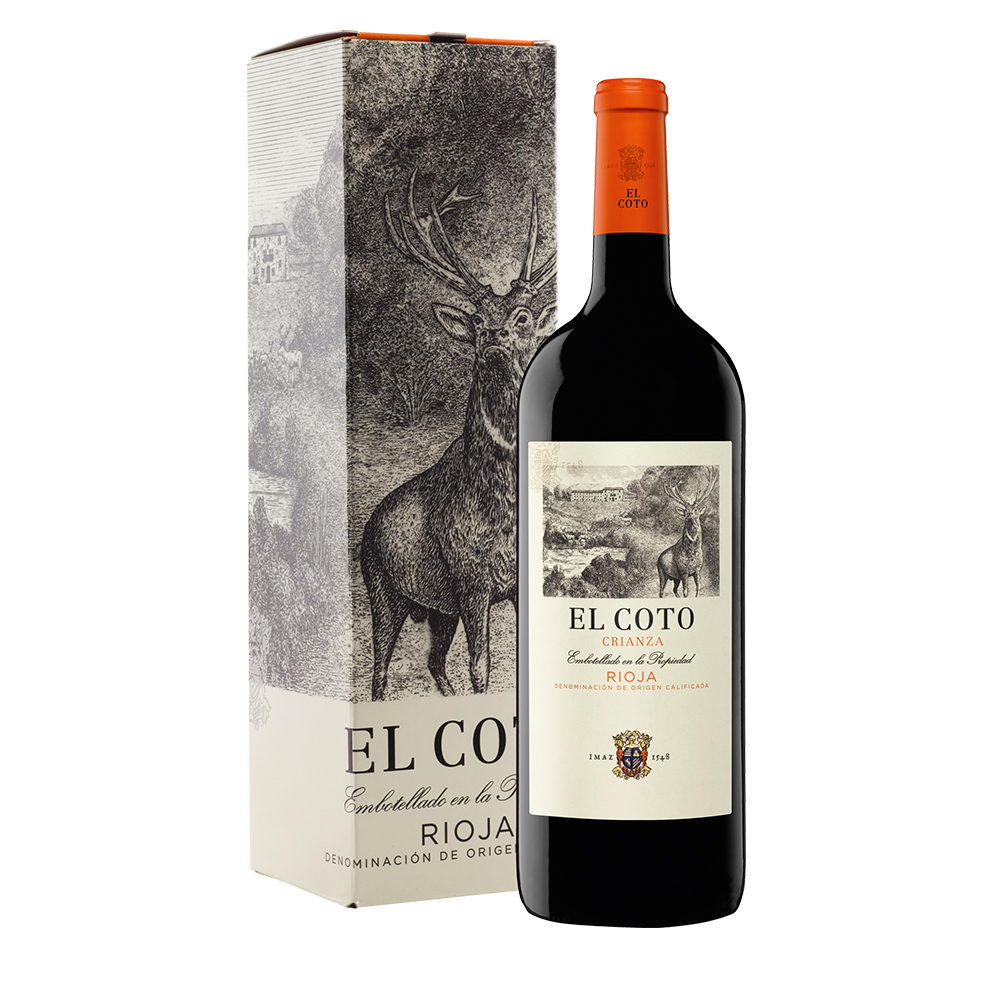 L58 VINO RIOJA EL COTO CZA 2 BOT+COPA