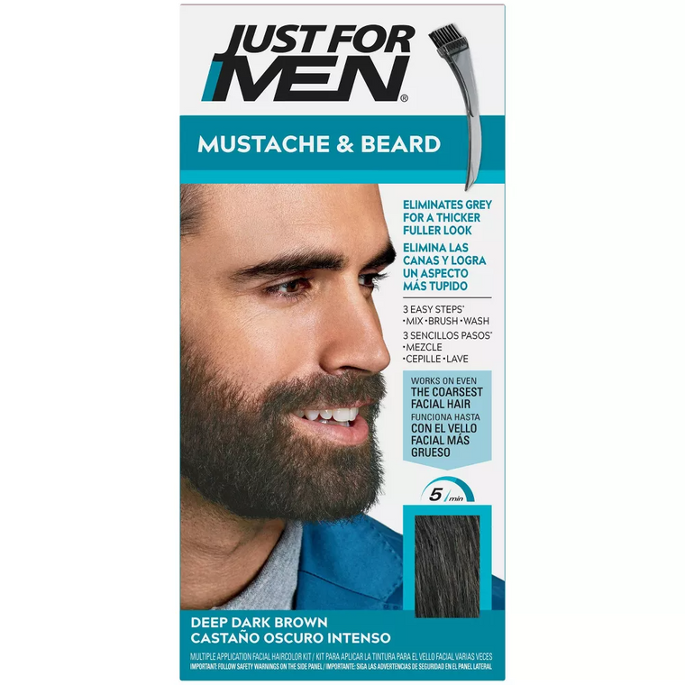 Photo of Just For Men Mustache & Beard Brush-In Color, Deep Dark Brown M-46