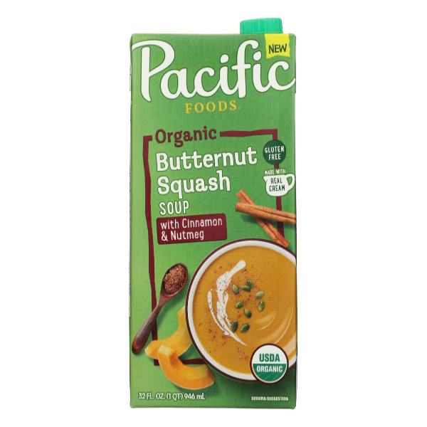 Pacific Foods Organic Butternut Squash Soup With Cinnamon And Nutmeg 32.000 Fl Oz