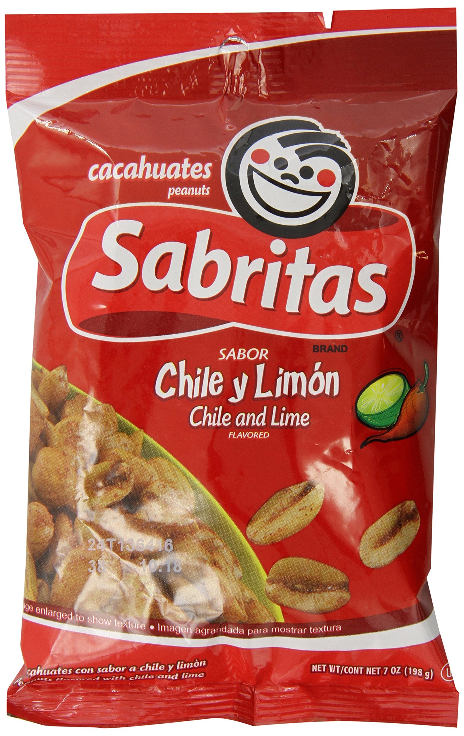 Sabritas Chili Lime Peanuts 7 Ounce Plastic Bag