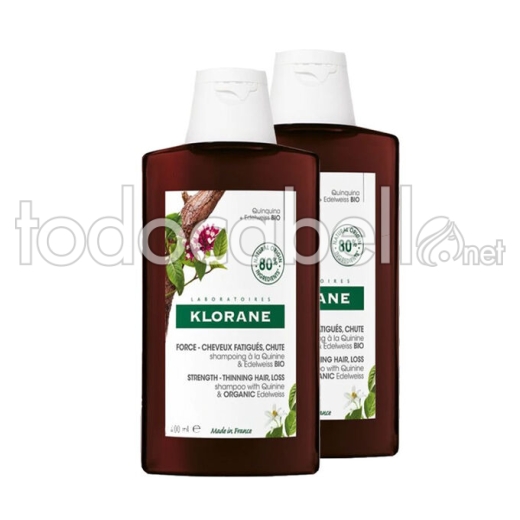 PACK DUO XAMPÚ QUININA 2X400ML KLORANE