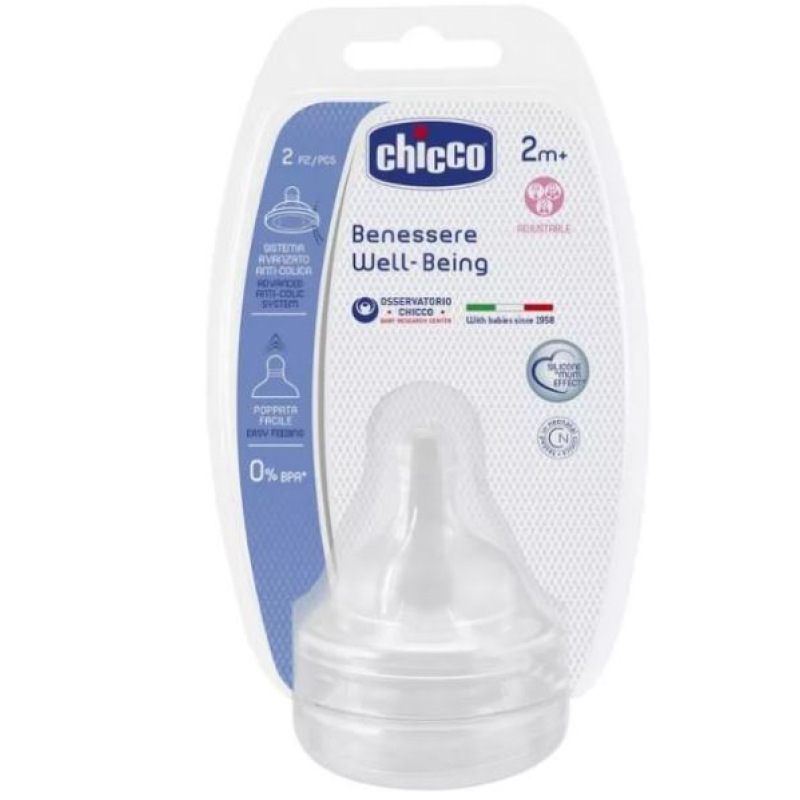 TETINA FISIOLÒGICA SILICONA 3P. +2M. 2U. CHICCO