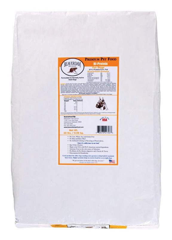 Beaverdam Premium Protein-rich Adult Pork & Chicken Dry Dog Food - 20 Lb