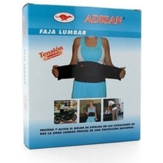 FAIXA LUMBAR PRESIÓ REGULABLE TALLA M ADISAN