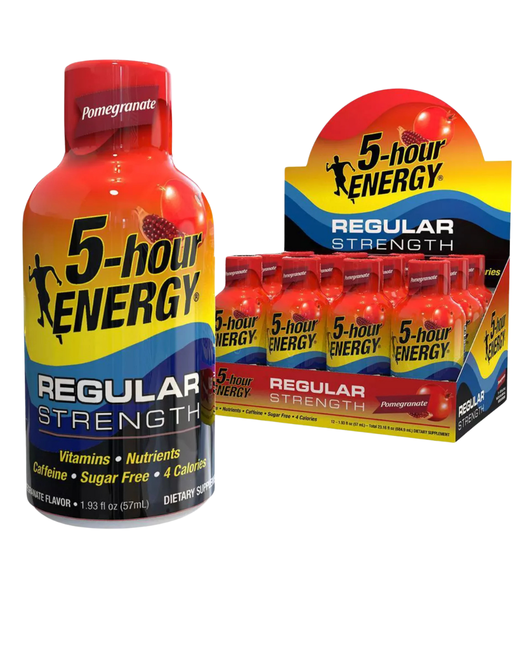 5 Hour Energy Shot, Regular Strength, Pomegranate, 1.93 Ounce