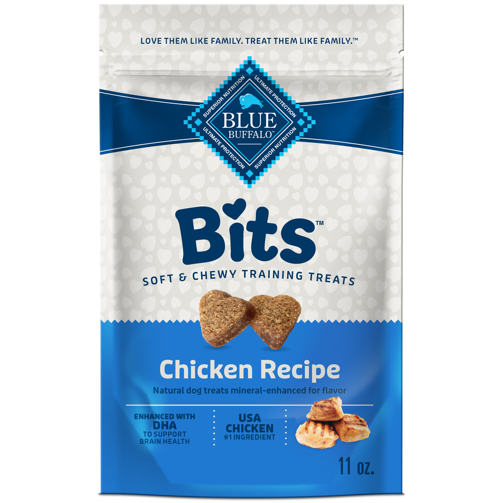 Blue Buffalo Bits Natural Soft-Moist Training Dog Treats, Chicken Recipe, 11 Ounce