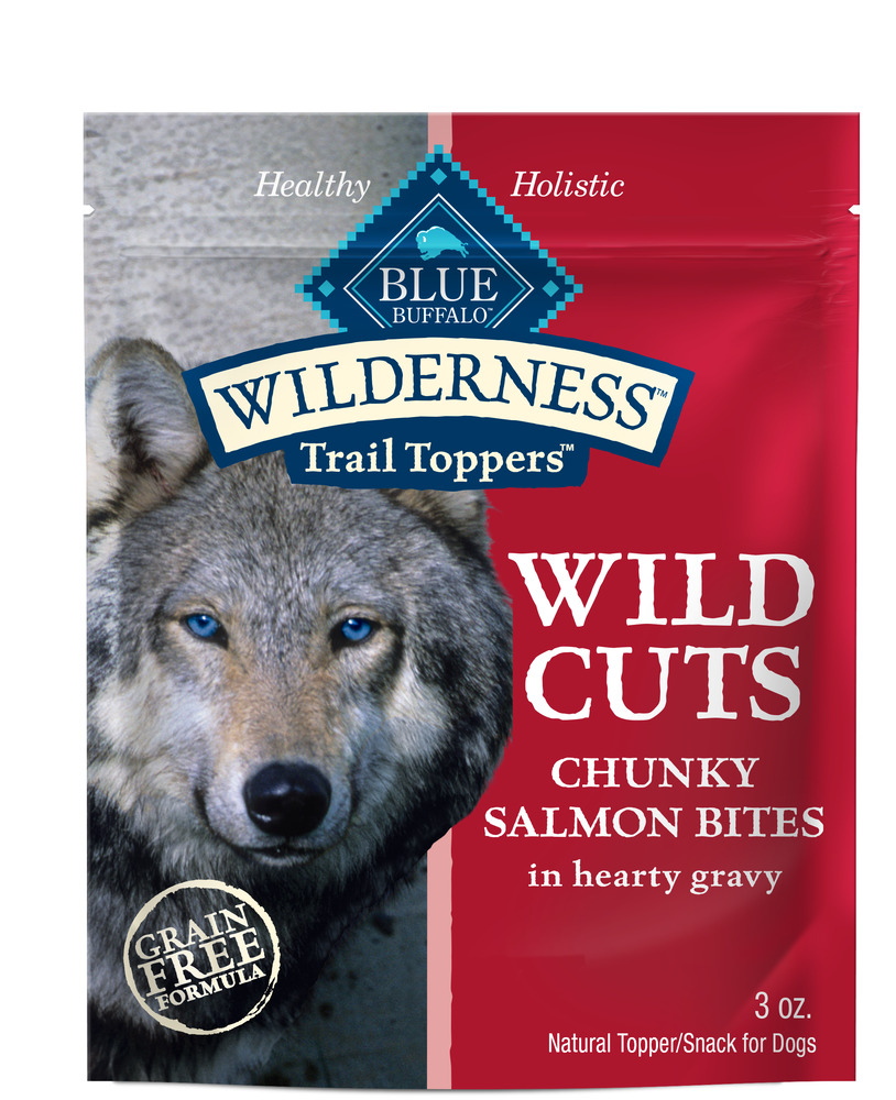 Blue Buffalo Wilderness Trail Toppers Wild Cuts High Protein Natural Wet Dog Food Chunky Salmon Bites In Hearty Gravy - 3oz